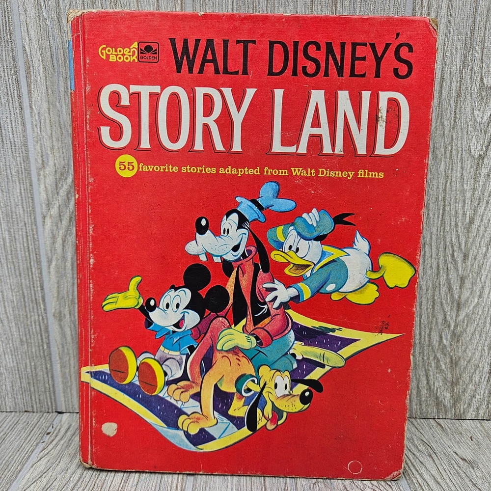 Walt Disney's Story Land Golden Book 16547-1 Hardcover 55 Stories 1962 Vintage